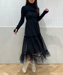 チュールティアードワンピースセット