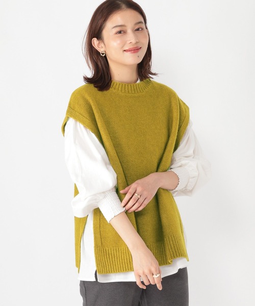 studio CLIP（スタディオクリップ）の「5ゲージ ふわふわベスト（ベスト・レディース・ベージュ/マスタード/グレー・FREE）」の3枚目の写真