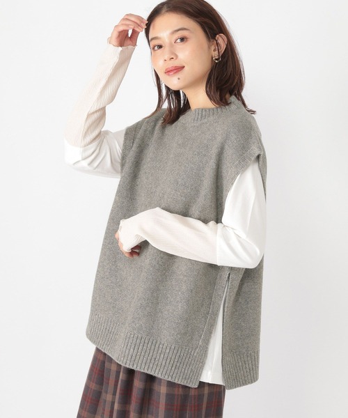 studio CLIP（スタディオクリップ）の「5ゲージ ふわふわベスト（ベスト・レディース・ベージュ/マスタード/グレー・FREE）」の10枚目の写真