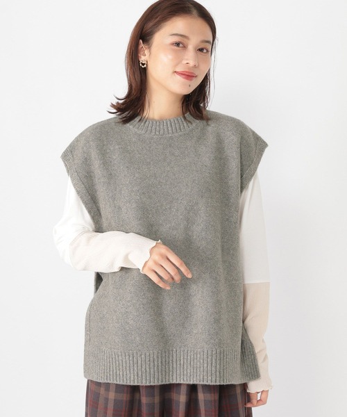 studio CLIP（スタディオクリップ）の「5ゲージ ふわふわベスト（ベスト・レディース・ベージュ/マスタード/グレー・FREE）」の12枚目の写真