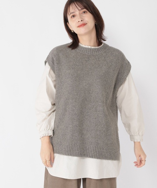 studio CLIP（スタディオクリップ）の「5ゲージ ふわふわベスト（ベスト・レディース・ベージュ/マスタード/グレー・FREE）」の13枚目の写真