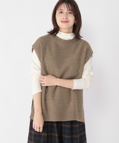 studio CLIP（スタディオクリップ）の「5ゲージ ふわふわベスト（ベスト・レディース・ベージュ/マスタード/グレー・FREE）」の18枚目の写真