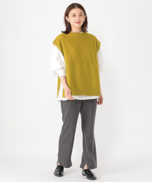 studio CLIP（スタディオクリップ）の「5ゲージ ふわふわベスト（ベスト・レディース・ベージュ/マスタード/グレー・FREE）」の19枚目の写真