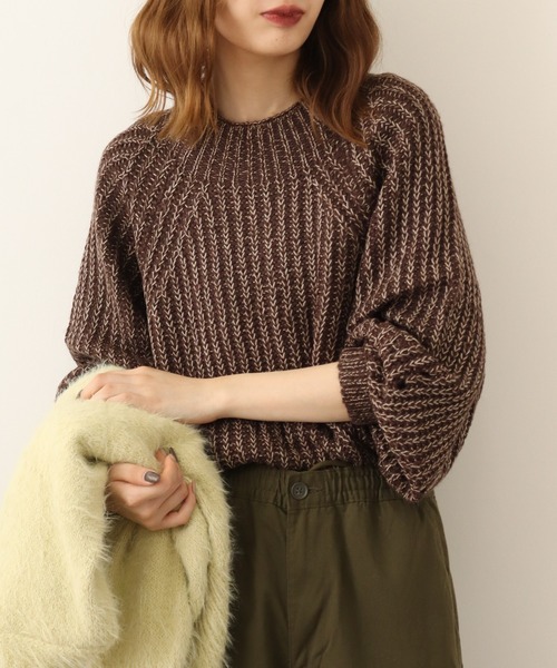 ニット セーター atONE モヘアライクニットプルオーバー レディース atONE ニット セーター モヘアライクニットプルオーバー