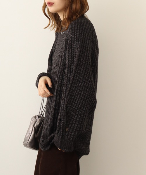 ニット セーター atONE モヘアライクニットプルオーバー レディース atONE ニット セーター モヘアライクニットプルオーバー