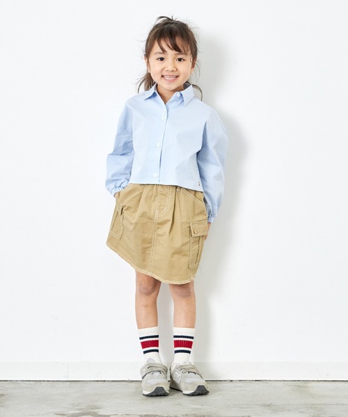 MAKE YOUR DAY（メイクユアデイ）の「カーゴポケットフリンジスカート■80～140cm（スカート・キッズ・オリーブ/ブルー/ベージュ・90/120/100/140/130/110/80）」の8枚目の写真