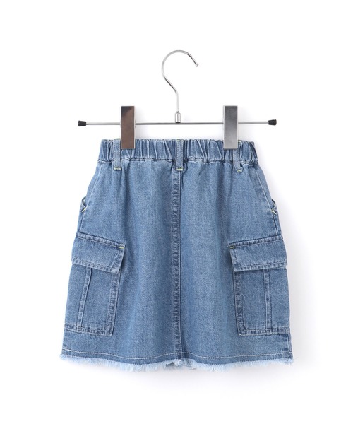 MAKE YOUR DAY（メイクユアデイ）の「カーゴポケットフリンジスカート■80～140cm（スカート・キッズ・オリーブ/ブルー/ベージュ・90/120/100/140/130/110/80）」の12枚目の写真