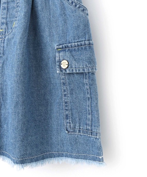 MAKE YOUR DAY（メイクユアデイ）の「カーゴポケットフリンジスカート■80～140cm（スカート・キッズ・オリーブ/ブルー/ベージュ・90/120/100/140/130/110/80）」の15枚目の写真