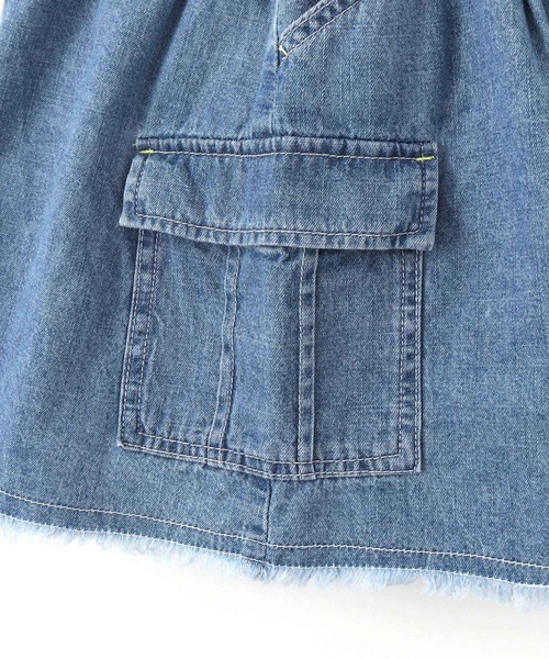 MAKE YOUR DAY（メイクユアデイ）の「カーゴポケットフリンジスカート■80～140cm（スカート・キッズ・オリーブ/ブルー/ベージュ・90/120/100/140/130/110/80）」の18枚目の写真