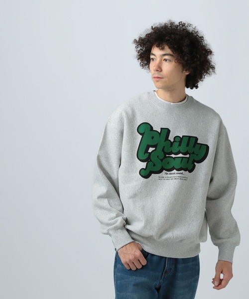 BAYFLOW(ベイフロー)の「GOODDAY CITYプルオーバー(スウェット・メンズ・ブラック/杢グレー/グレー系/グリーン/ネイビー/レッド・MEDIUM/LARGE)」の4枚目の写真