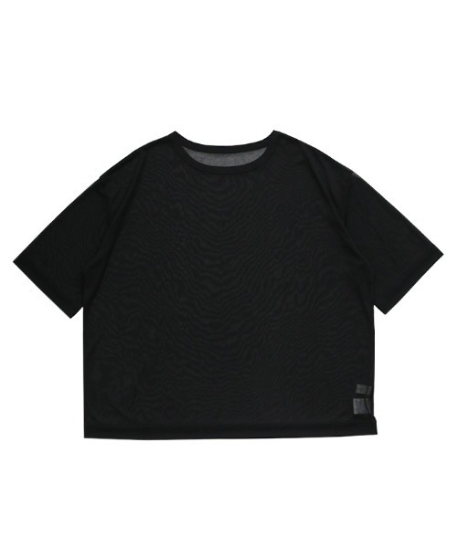 シアーハーフスリーブオーバートップス（Tシャツ/カットソー