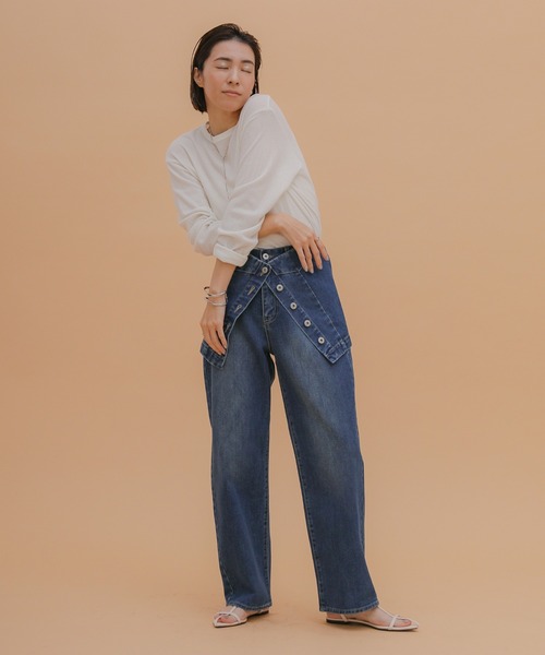 select MOCA（セレクトモカ）の「スラブストレートデニムパンツ