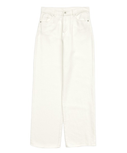 select MOCA(セレクトモカ)の「スラブストレートデニムパンツ(デニムパンツ・レディース・インディゴブルー/ライトインディゴブルー/ホワイト/ブラック/ナチュラル・SMALL/LARGE/MEDIUM)」の10枚目の写真