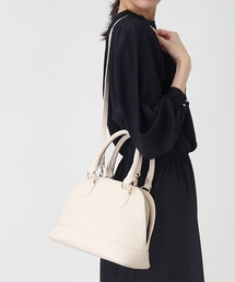 ◆【セレモニー／入卒】【エコバッグ付き】【裏地抗菌防臭】ラウンドハンドバッグ