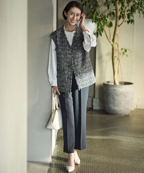 THE SHOP TK （ザ ショップ ティーケー ）の「◆【セレモニー／入卒】【エコバッグ付き】【裏地抗菌防臭】ラウンドハンドバッグ（ハンドバッグ・レディース・オフホワイト/ブラック/ライトベージュ・00）」の14枚目の写真