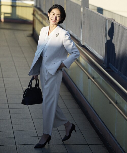 THE SHOP TK （ザ ショップ ティーケー ）の「◆【セレモニー／入卒】【エコバッグ付き】【裏地抗菌防臭】ラウンドハンドバッグ（ハンドバッグ・レディース・オフホワイト/ブラック/ライトベージュ・00）」の15枚目の写真