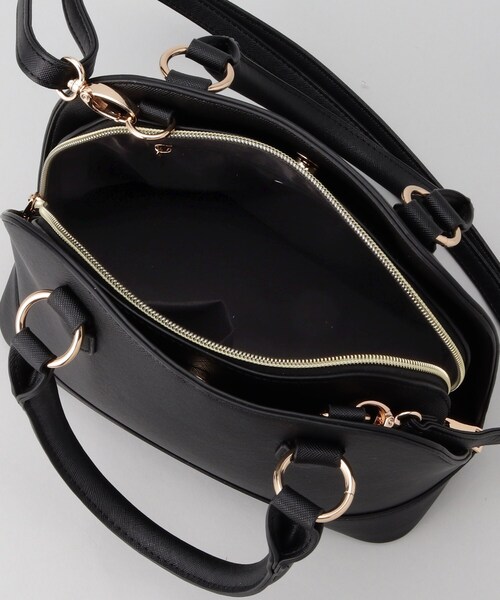 THE SHOP TK （ザ ショップ ティーケー ）の「◆【セレモニー／入卒】【エコバッグ付き】【裏地抗菌防臭】ラウンドハンドバッグ（ハンドバッグ・レディース・オフホワイト/ブラック/ライトベージュ・00）」の22枚目の写真