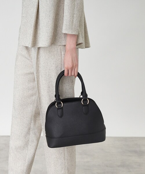 THE SHOP TK （ザ ショップ ティーケー ）の「◆【セレモニー／入卒】【エコバッグ付き】【裏地抗菌防臭】ラウンドハンドバッグ（ハンドバッグ・レディース・オフホワイト/ブラック/ライトベージュ・00）」の7枚目の写真