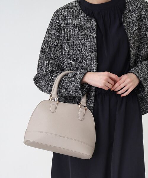 THE SHOP TK （ザ ショップ ティーケー ）の「◆【セレモニー／入卒】【エコバッグ付き】【裏地抗菌防臭】ラウンドハンドバッグ（ハンドバッグ・レディース・オフホワイト/ブラック/ライトベージュ・00）」の10枚目の写真