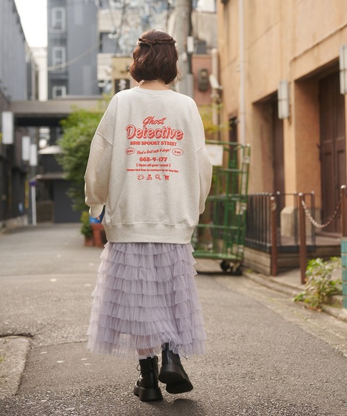 SPINNS(スピンズ)の「チュールティアードロングスカート(スカート・レディース・グレー/オレンジ/ベージュ/ピンク/ホワイト/ブラック・ONESIZE)」の21枚目の写真