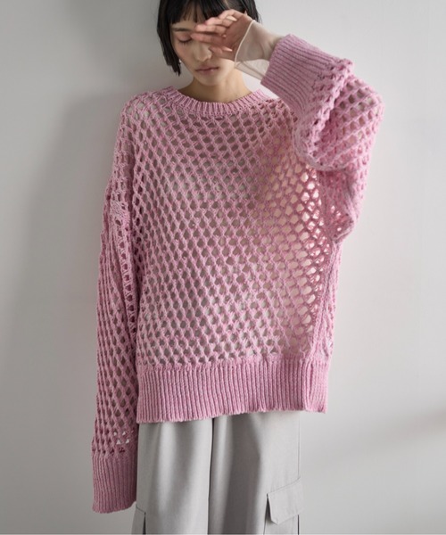 THE YOn（ザヨン）の「メランジメッシュニットプルオーバー