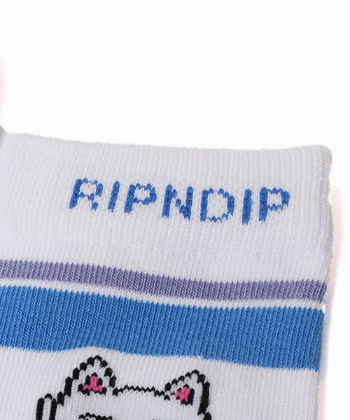 RIPNDIP（リップンディップ）の「RIPNDIP/リップンディップ PEEKING NERMAL SOCKS 靴下（ソックス/靴下・メンズ・ホワイト系1・FREE）」の3枚目の写真