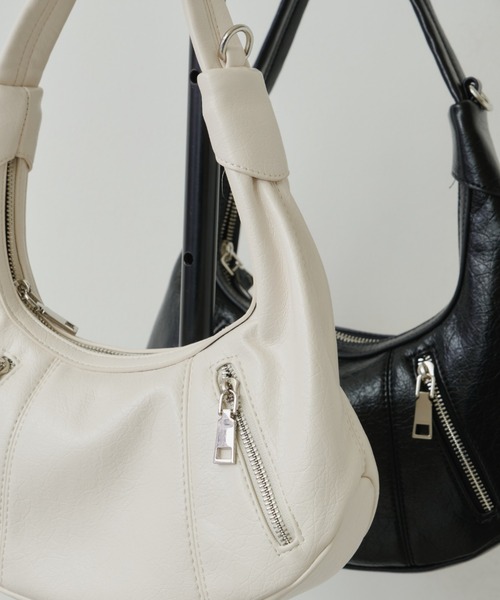 Aunt Marie's(アントマリーズ)の「ワンハンドルZIPポケットミニBAG(ハンドバッグ・レディース・ホワイト/ブラック・FREE)」の12枚目の写真