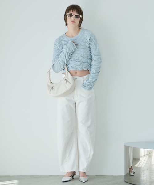 Aunt Marie's(アントマリーズ)の「ワンハンドルZIPポケットミニBAG(ハンドバッグ・レディース・ホワイト/ブラック・FREE)」の17枚目の写真