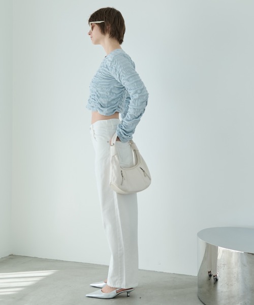 Aunt Marie's(アントマリーズ)の「ワンハンドルZIPポケットミニBAG(ハンドバッグ・レディース・ホワイト/ブラック・FREE)」の18枚目の写真