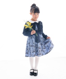 nino（ニノ）の「グラスフラワーフロッキープリントワンピース（ワンピース）」