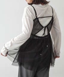 Chillfar | チュールバックリボンオープンキャミ(キャミソール)