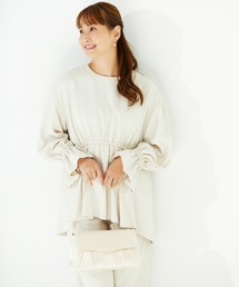 【藤本美貴さん×formforma】ふんわりギャザーブラウス/単品(セットアップ可)/ミキティ