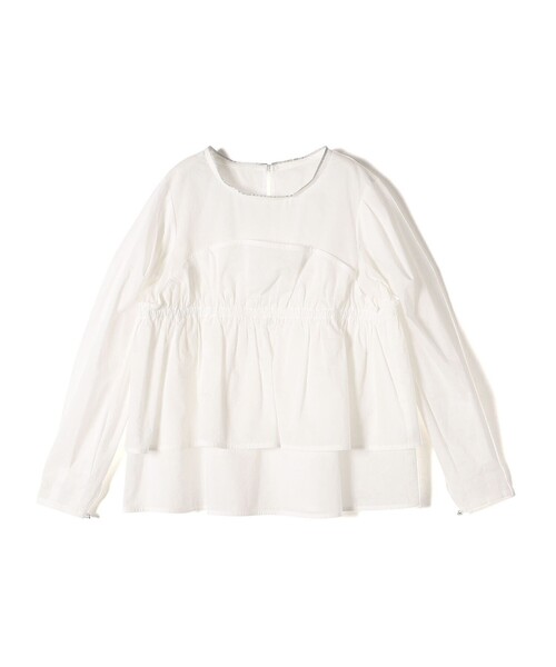 SHIPS(シップス)の「* 〈手洗い可能〉モイスト ブロード ドッキング風 ブラウス 24SS ◇(シャツ/ブラウス・レディース・ライトグリーン/ネイビー/オフホワイト・ONE SIZE)」の14枚目の写真