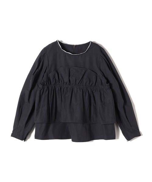 SHIPS(シップス)の「* 〈手洗い可能〉モイスト ブロード ドッキング風 ブラウス 24SS ◇(シャツ/ブラウス・レディース・ライトグリーン/ネイビー/オフホワイト・ONE SIZE)」の7枚目の写真