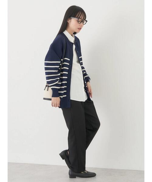 earth music&ecology（アースミュージックアンドエコロジー）の「クレリックシャツ（シャツ/ブラウス・レディース・サックスブルー/ブラック×ホワイト/ストライプ/オフホワイト・FREE）」の8枚目の写真