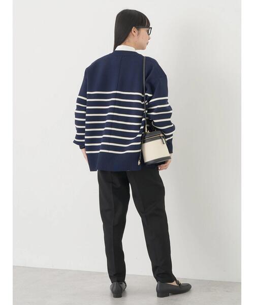 earth music&ecology（アースミュージックアンドエコロジー）の「クレリックシャツ（シャツ/ブラウス・レディース・サックスブルー/ブラック×ホワイト/ストライプ/オフホワイト・FREE）」の9枚目の写真