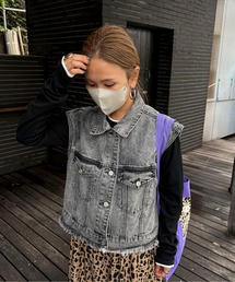 【新品未使用】RADIATE グレー デニム ノースリーブベスト zyz8396_1.jpg