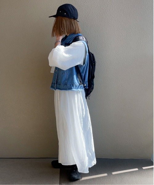 feepur by saya（フェピュールバイサヤ）の「フリンジデニムベスト（ベスト・レディース・ブラック/グレー/カーキ/ブルー/ネイビー・MEDIUM）」の10枚目の写真