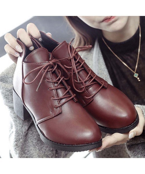 Miniministore(ミニミニストア)の「レースアップ ブーティ レディース(ブーツ・レディース・ブラック/ワインレッド・24.5cm/24.0cm/23.5cm/23.0cm/25.0cm)」の13枚目の写真