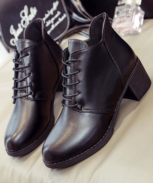Miniministore(ミニミニストア)の「レースアップ ブーティ レディース(ブーツ・レディース・ブラック/ワインレッド・24.5cm/24.0cm/23.5cm/23.0cm/25.0cm)」の15枚目の写真