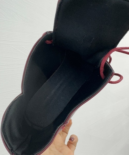 Miniministore(ミニミニストア)の「レースアップ ブーティ レディース(ブーツ・レディース・ブラック/ワインレッド・24.5cm/24.0cm/23.5cm/23.0cm/25.0cm)」の22枚目の写真