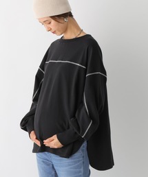 LEPSIM | 【産前・産後対応】マタニティ／配色裏毛プルオーバー　105200(マタニティウェア/グッズ)