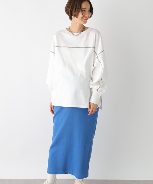 LEPSIM(レプシィム)の「【産前・産後対応】マタニティ/配色裏毛プルオーバー 105200(マタニティウェア/グッズ・レディース・ブラック/グレー/オフホワイト・FREE)」の6枚目の写真