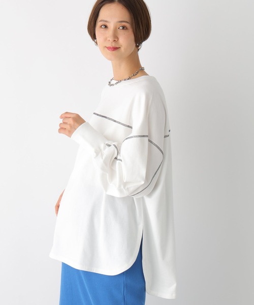 LEPSIM(レプシィム)の「【産前・産後対応】マタニティ/配色裏毛プルオーバー 105200(マタニティウェア/グッズ・レディース・ブラック/グレー/オフホワイト・FREE)」の7枚目の写真