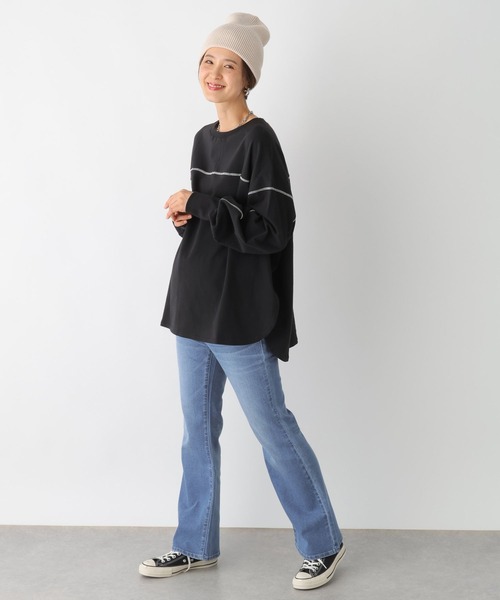 LEPSIM(レプシィム)の「【産前・産後対応】マタニティ/配色裏毛プルオーバー 105200(マタニティウェア/グッズ・レディース・ブラック/グレー/オフホワイト・FREE)」の11枚目の写真