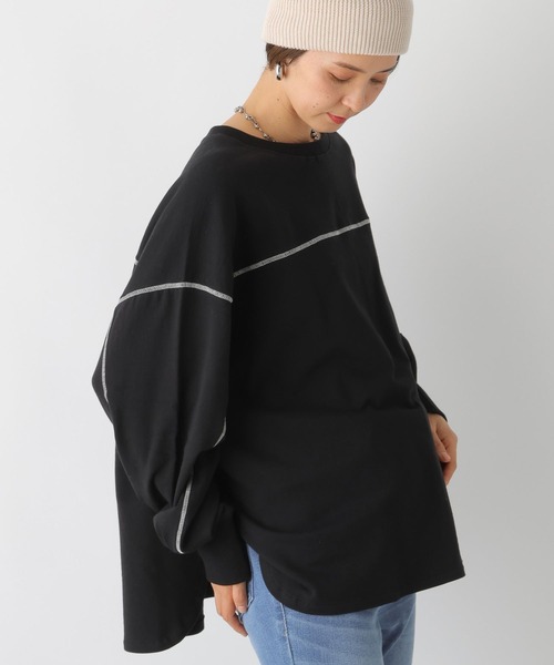 LEPSIM(レプシィム)の「【産前・産後対応】マタニティ/配色裏毛プルオーバー 105200(マタニティウェア/グッズ・レディース・ブラック/グレー/オフホワイト・FREE)」の12枚目の写真