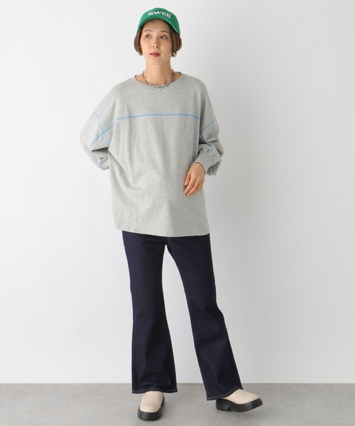 LEPSIM(レプシィム)の「【産前・産後対応】マタニティ/配色裏毛プルオーバー 105200(マタニティウェア/グッズ・レディース・ブラック/グレー/オフホワイト・FREE)」の16枚目の写真