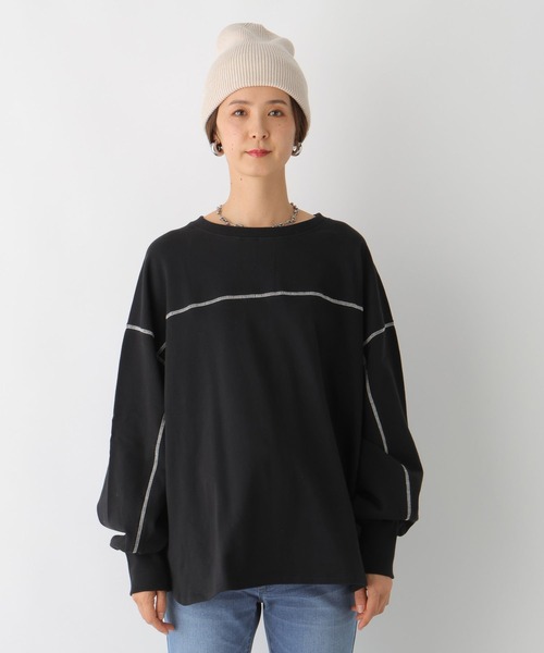 LEPSIM(レプシィム)の「【産前・産後対応】マタニティ/配色裏毛プルオーバー 105200(マタニティウェア/グッズ・レディース・ブラック/グレー/オフホワイト・FREE)」の19枚目の写真