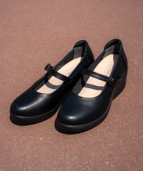 fuwaraku(フワラク)の「【fuwaraku】 幅広 3E 防水 ストラップウェッジパンプス <6.0cmヒール> 【21.5cm~25.5cm】(パンプス・レディース・ブラック・21.5cm/22.0cm/22.5cm/23.0cm/23.5cm/24.0cm/24.5cm/25.0cm/25.5cm)」の16枚目の写真