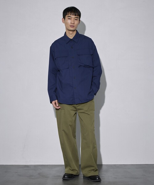 Firsthand（ファーストハンド）の「Firsthand/ファーストハンド ミリタリーシャツ / レギュラーカラーシャツ（シャツ/ブラウス・メンズ・ネイビー/ブラック・L/M）」の12枚目の写真